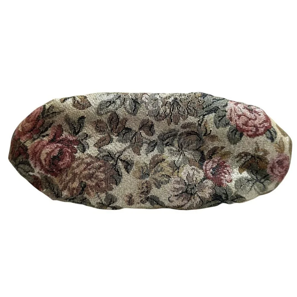 Vintage 50's/60's Lewis Sparkling Floral Print Evening Bag Handbag with Comb